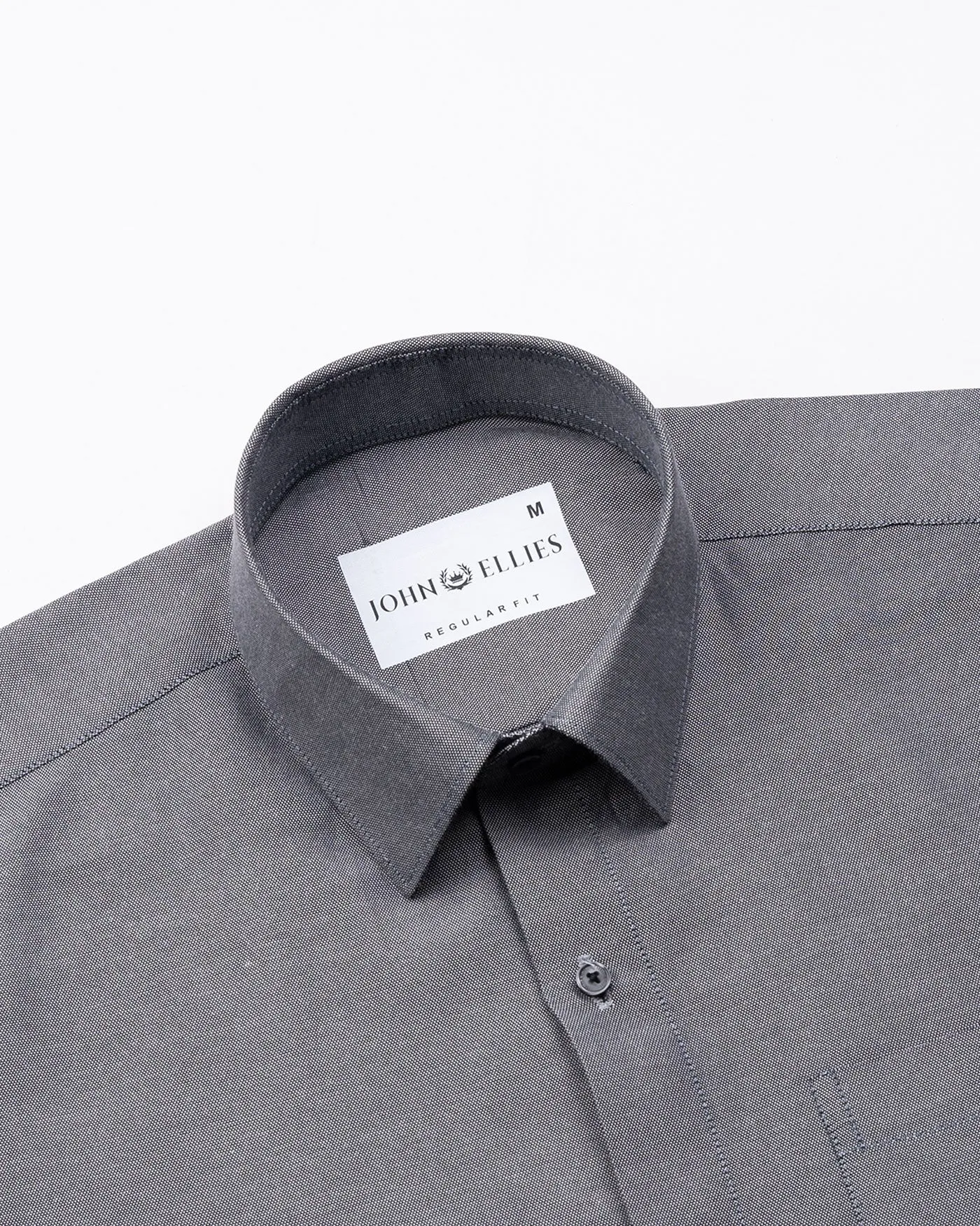 Renato Privilege Zade Black Plain Oxford Cotton Shirt