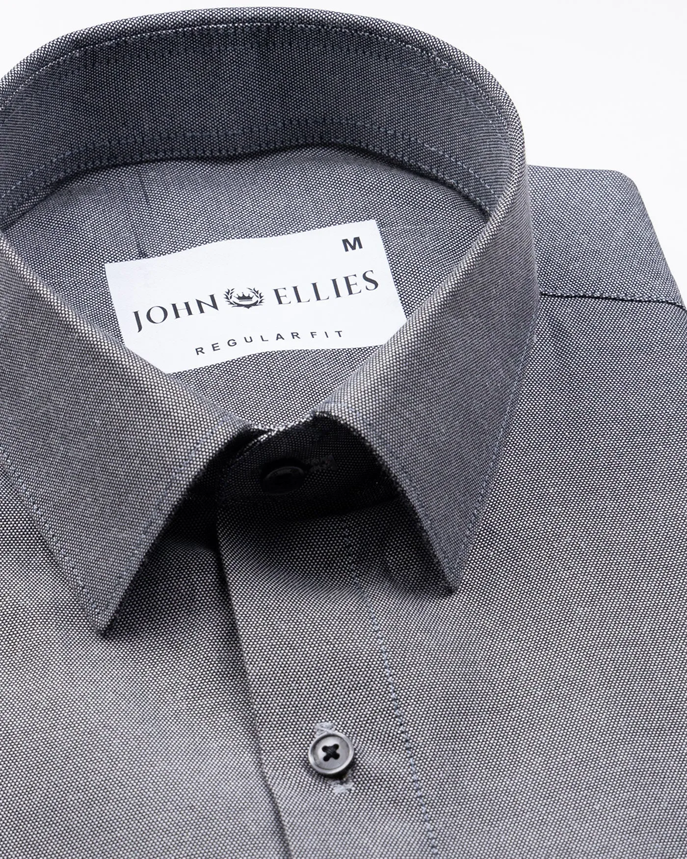 Renato Privilege Zade Black Plain Oxford Cotton Shirt