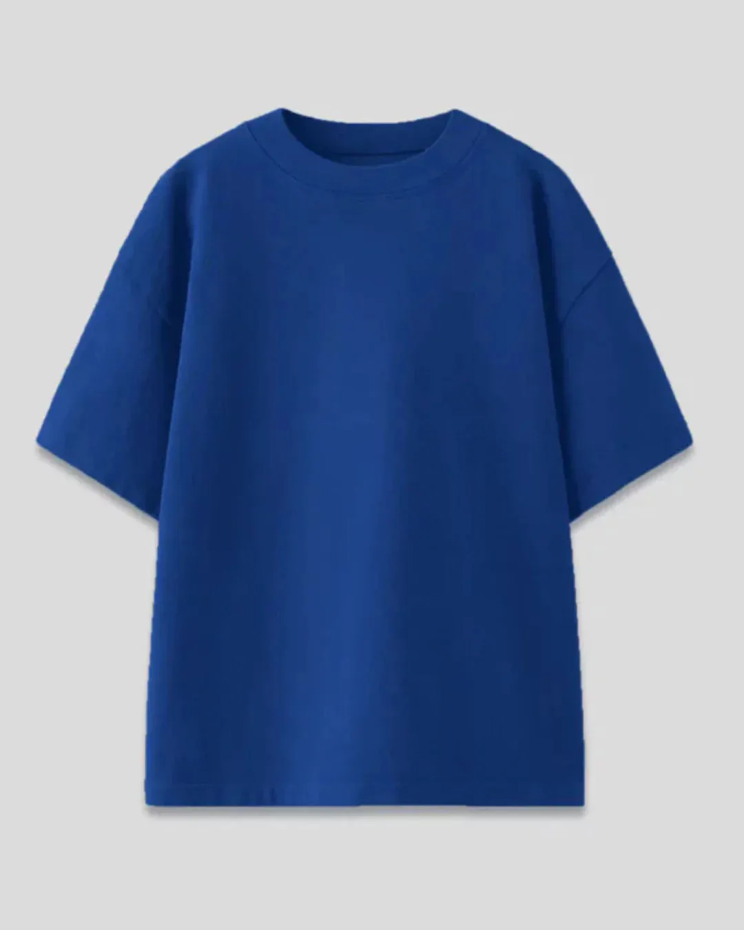 Royal Blue Plain Oversized T-Shirt