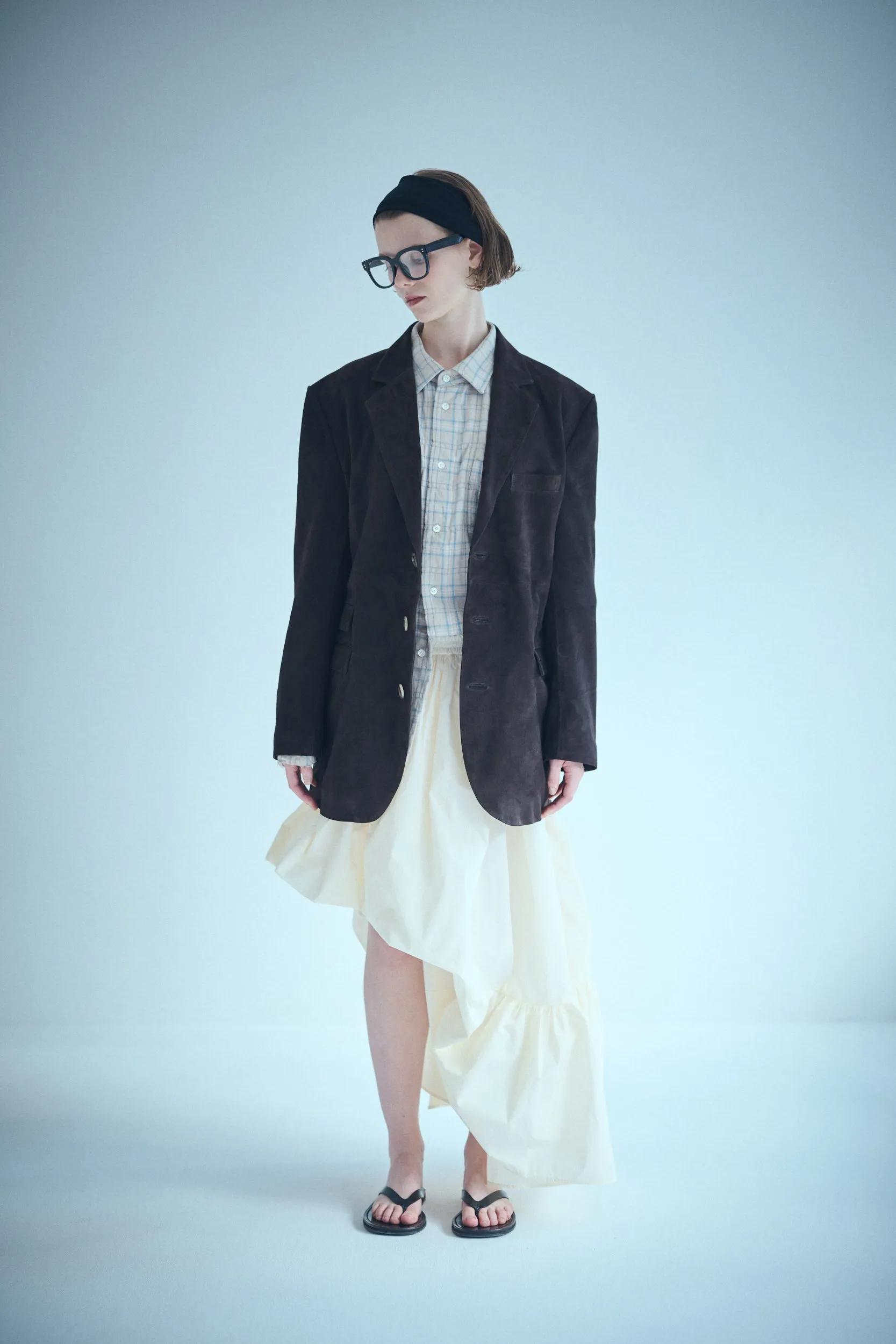 SEA TAFFETA VOLUME DRAPE SKIRT