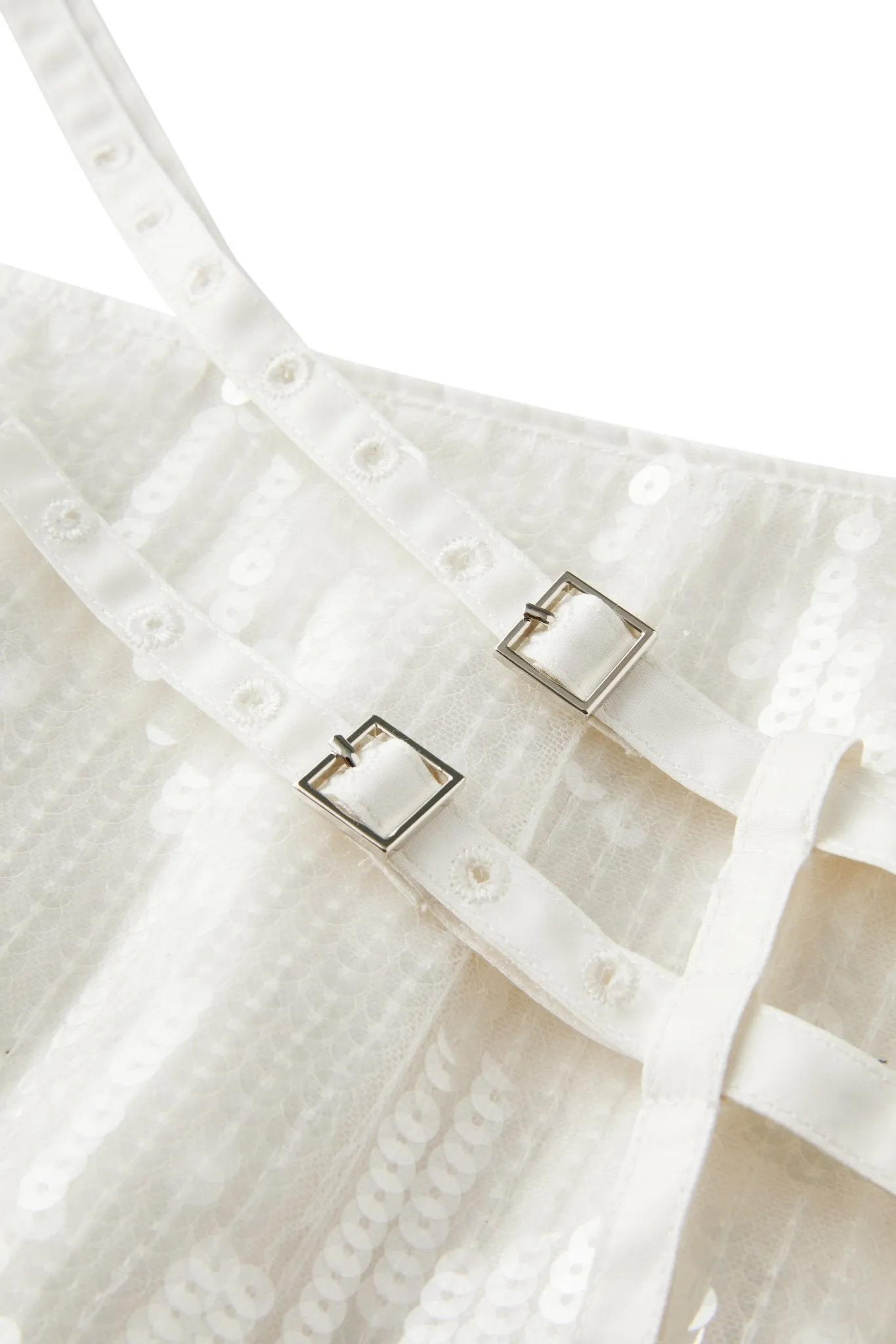 Sequined Fishtail Skirt in White