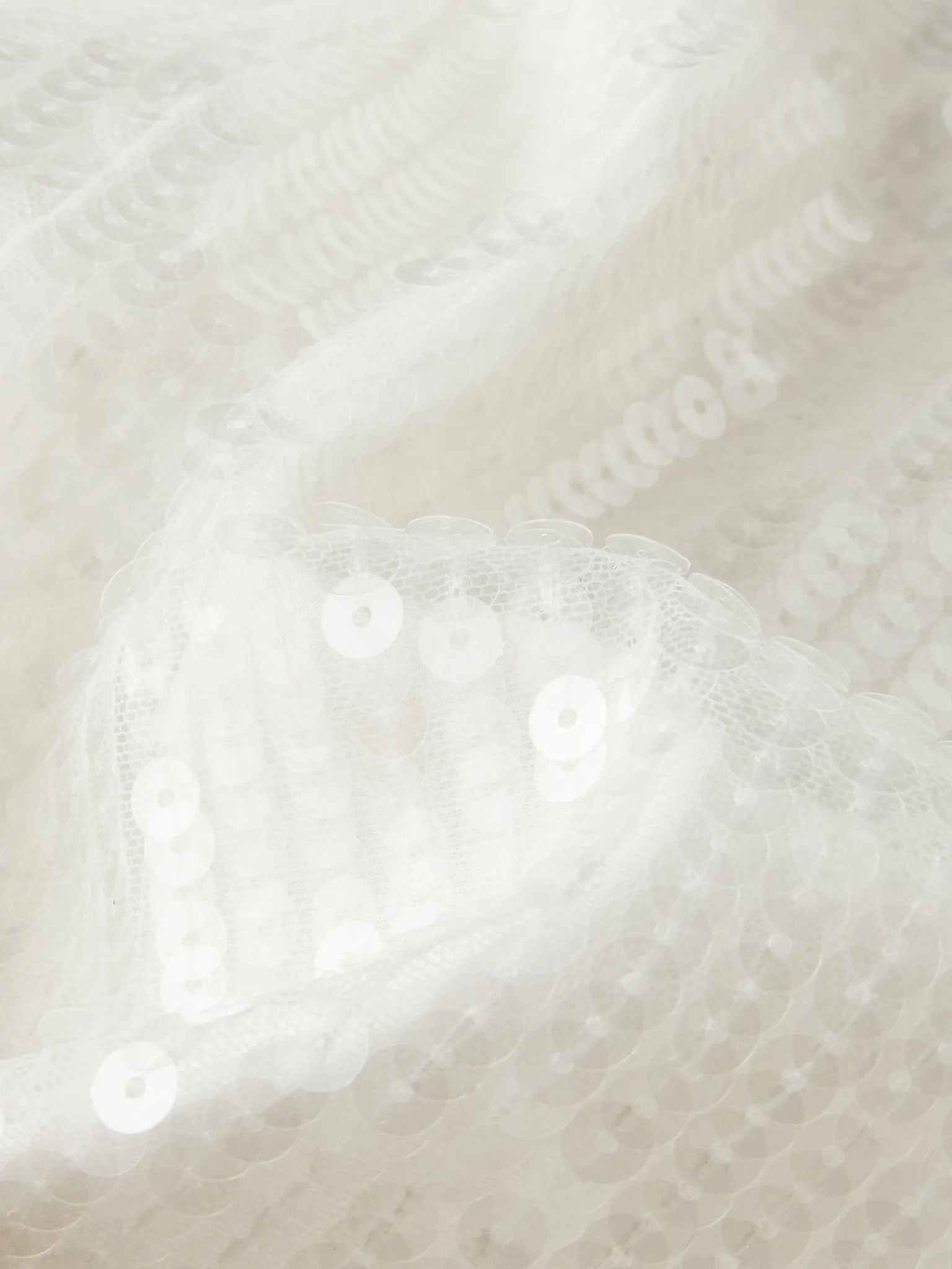 Sequined Fishtail Skirt in White