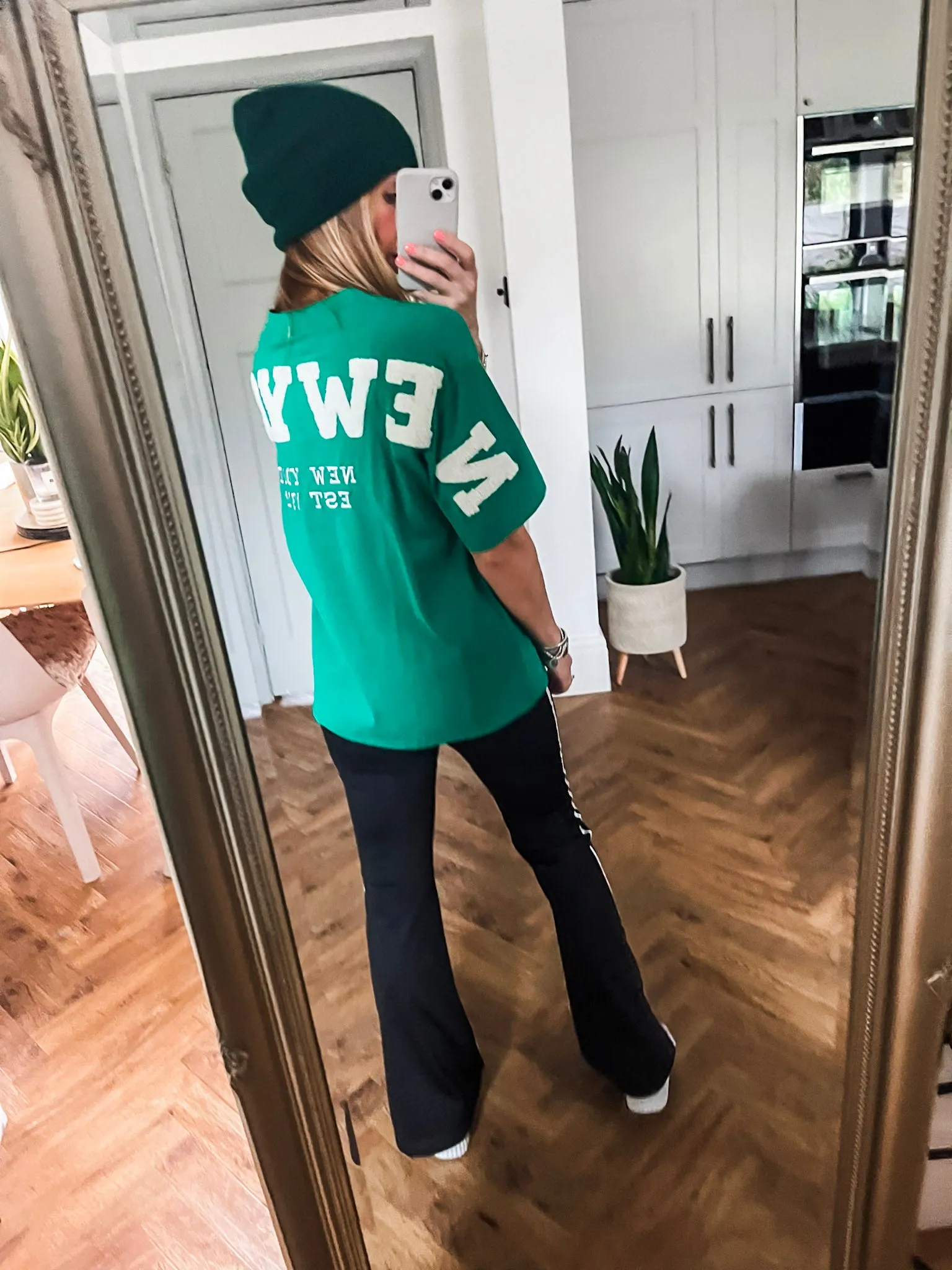 Sports Stripe Flared Leggings