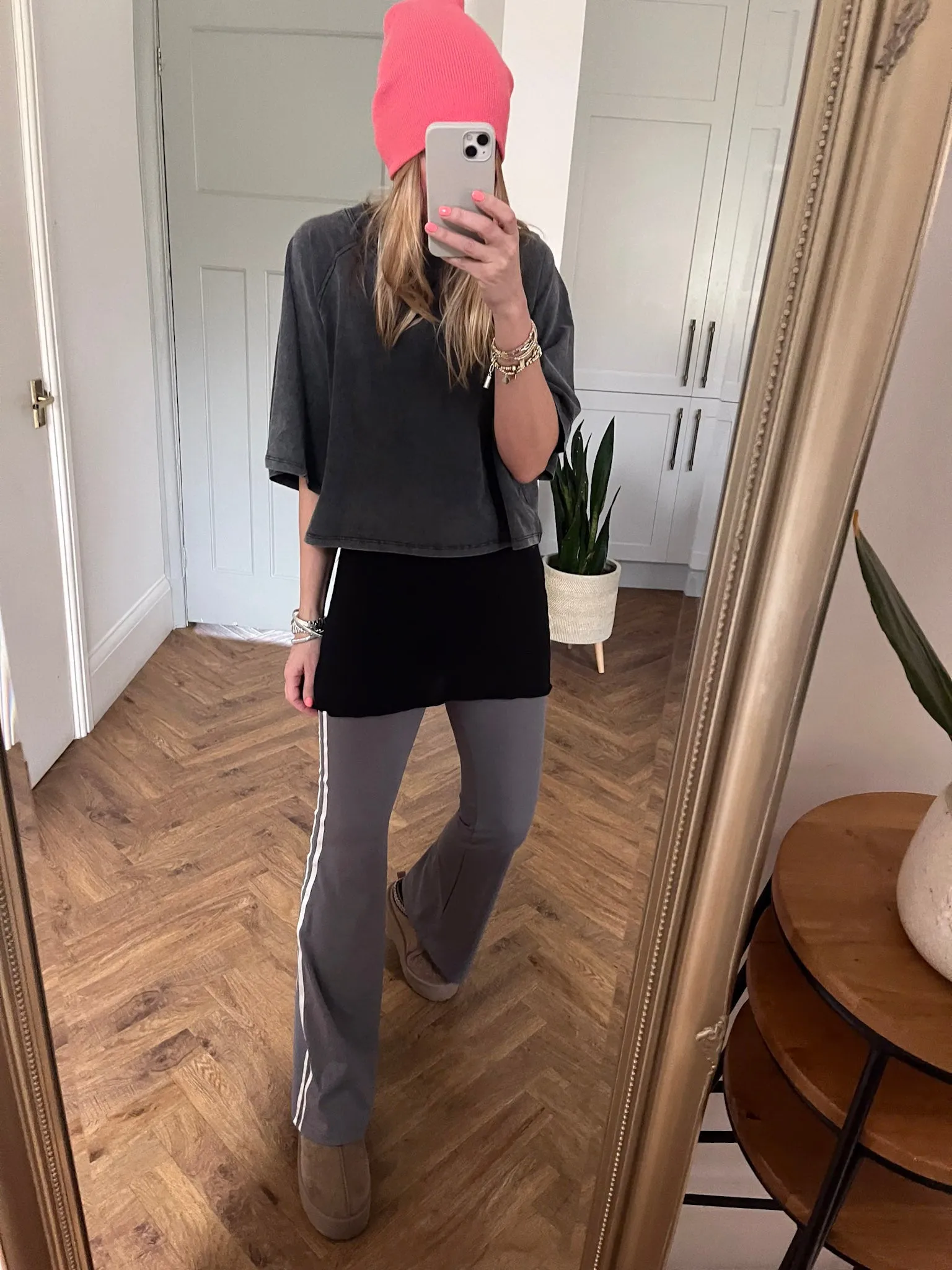Sports Stripe Flared Leggings