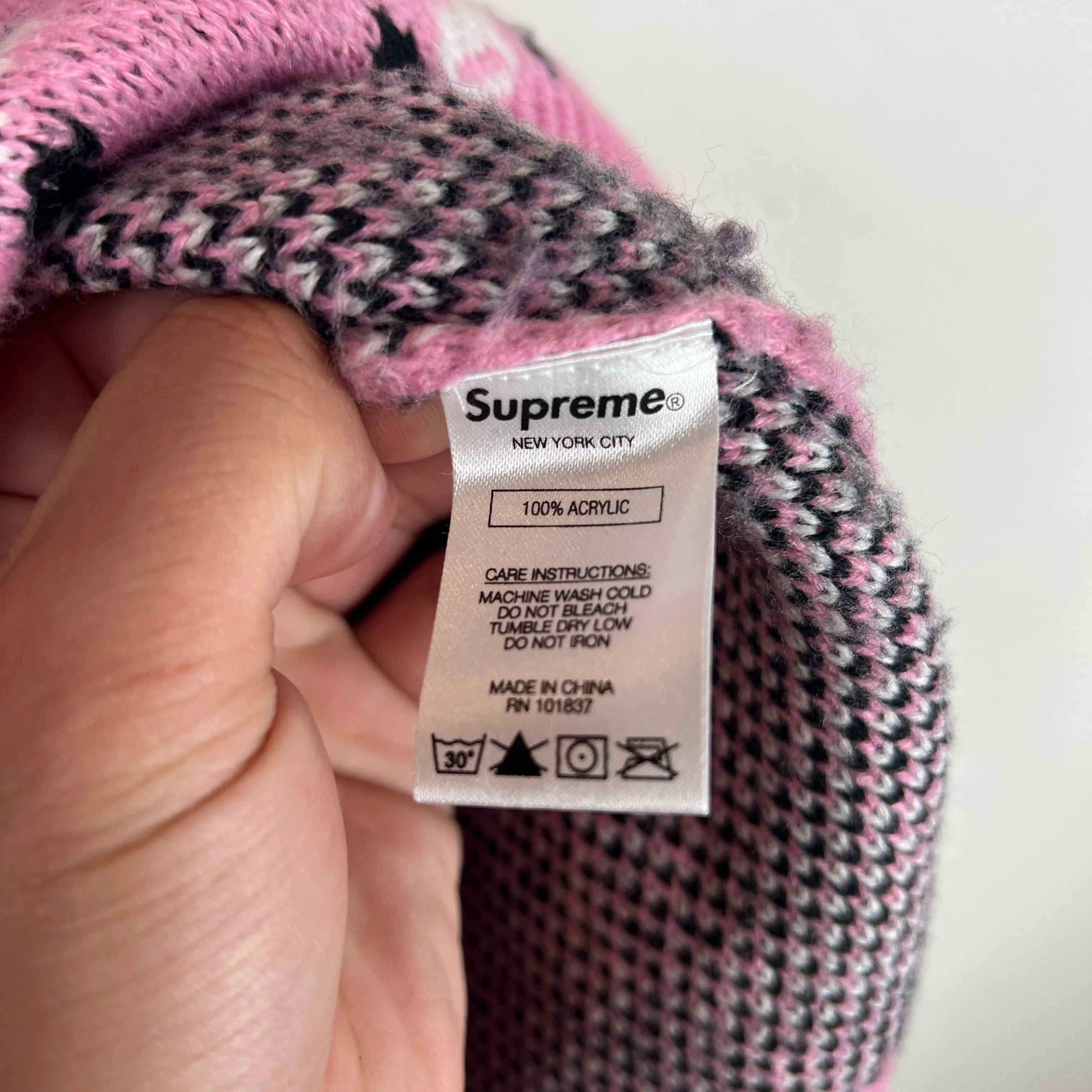 Supreme Pink Bandana Knit Sweater