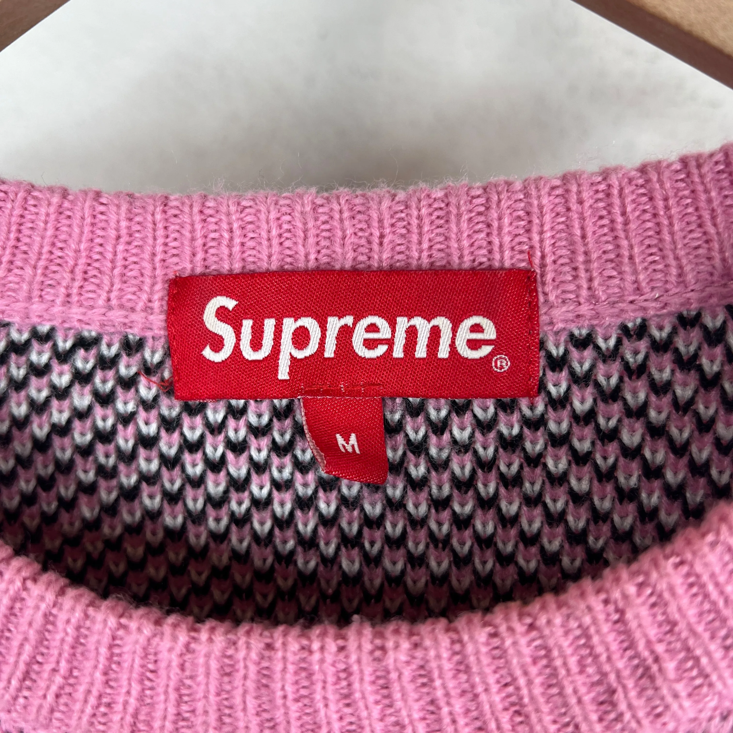 Supreme Pink Bandana Knit Sweater
