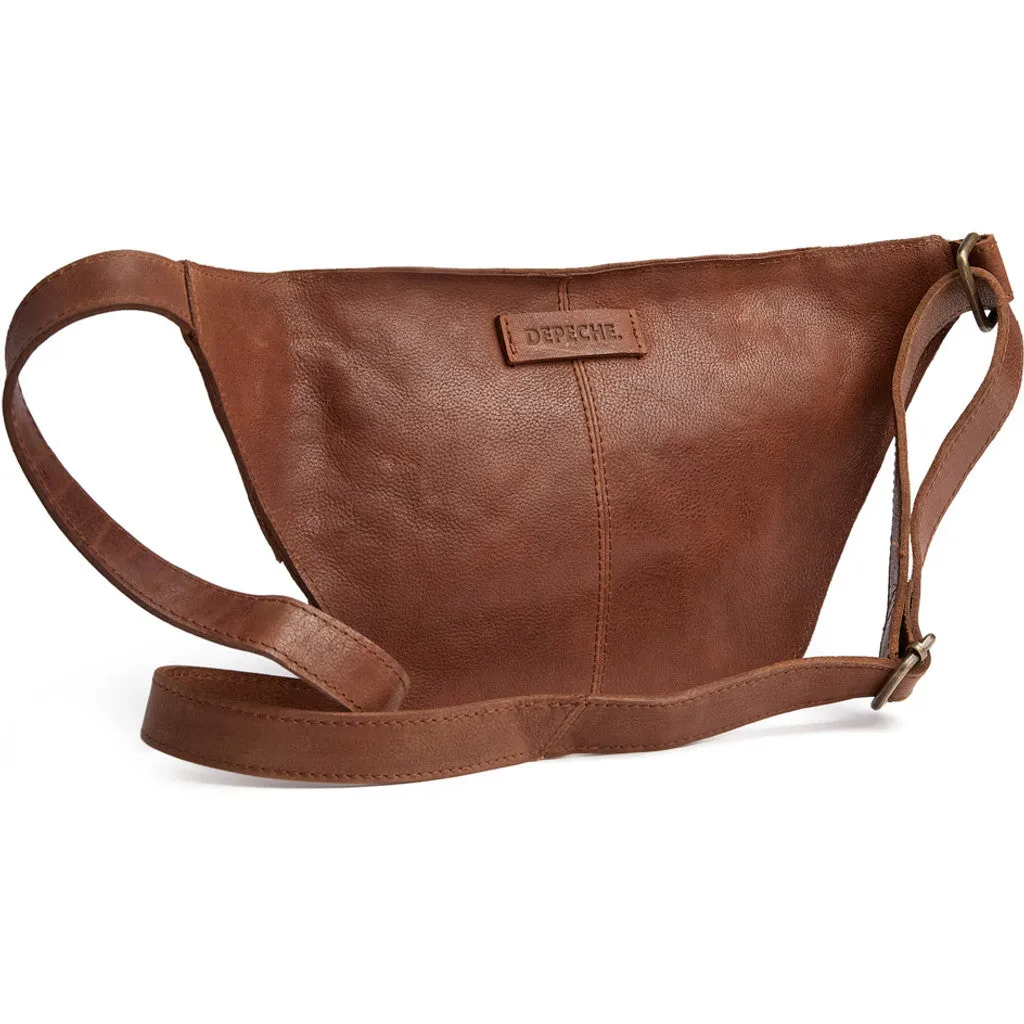 Trendy bumbag with studs / 16530 - Vintage cognac