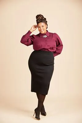 Vernon Shirt Sizes 12 - 32 Sewing Pattern by Jenny Rushmore of Cashmerette Patterns