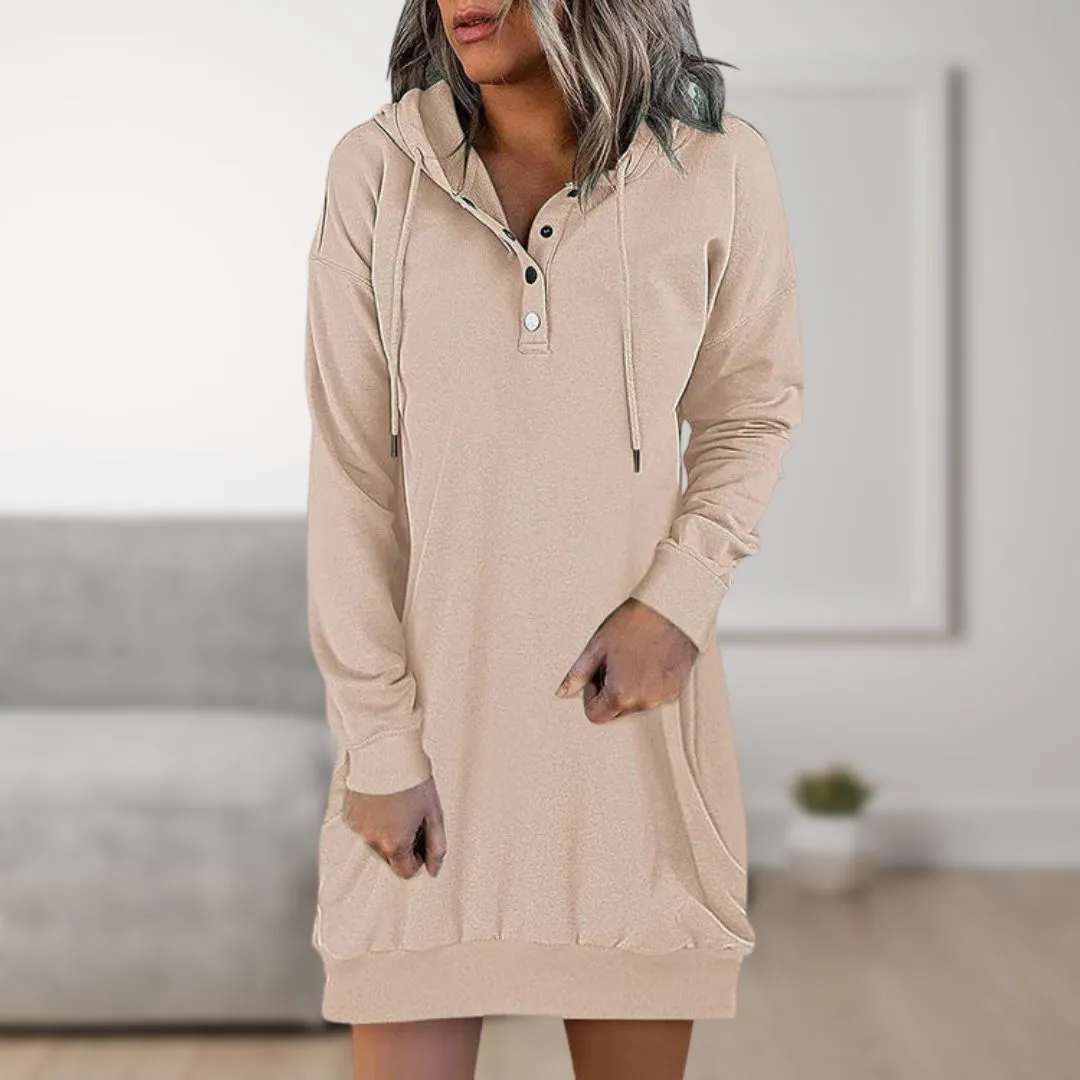 Webber Kapuzenkleid | Trendy Kapuzen pullover für Damen