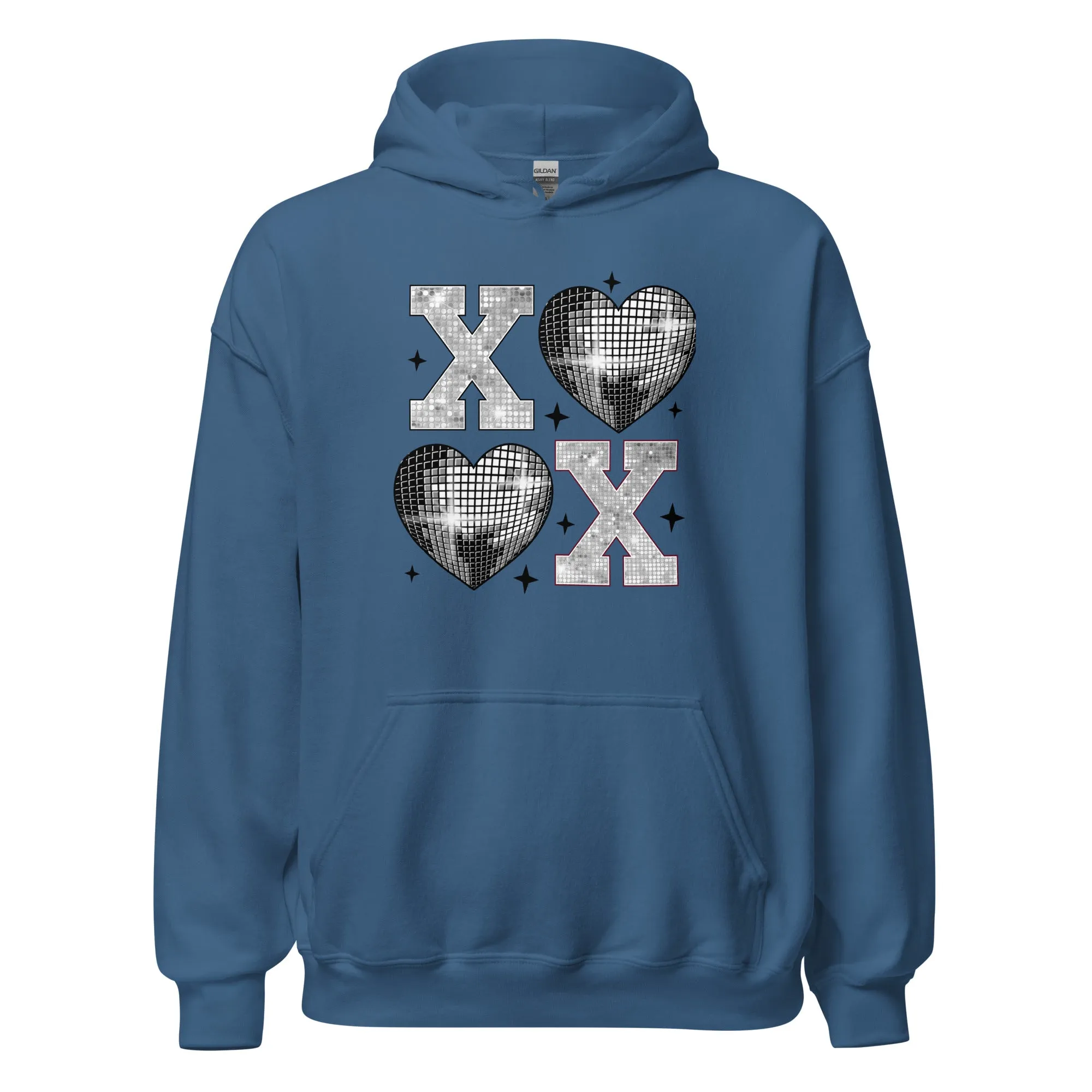 XOXO Silver - Cozy Valentine’s Day Hoodie – Romantic Designs for 2025