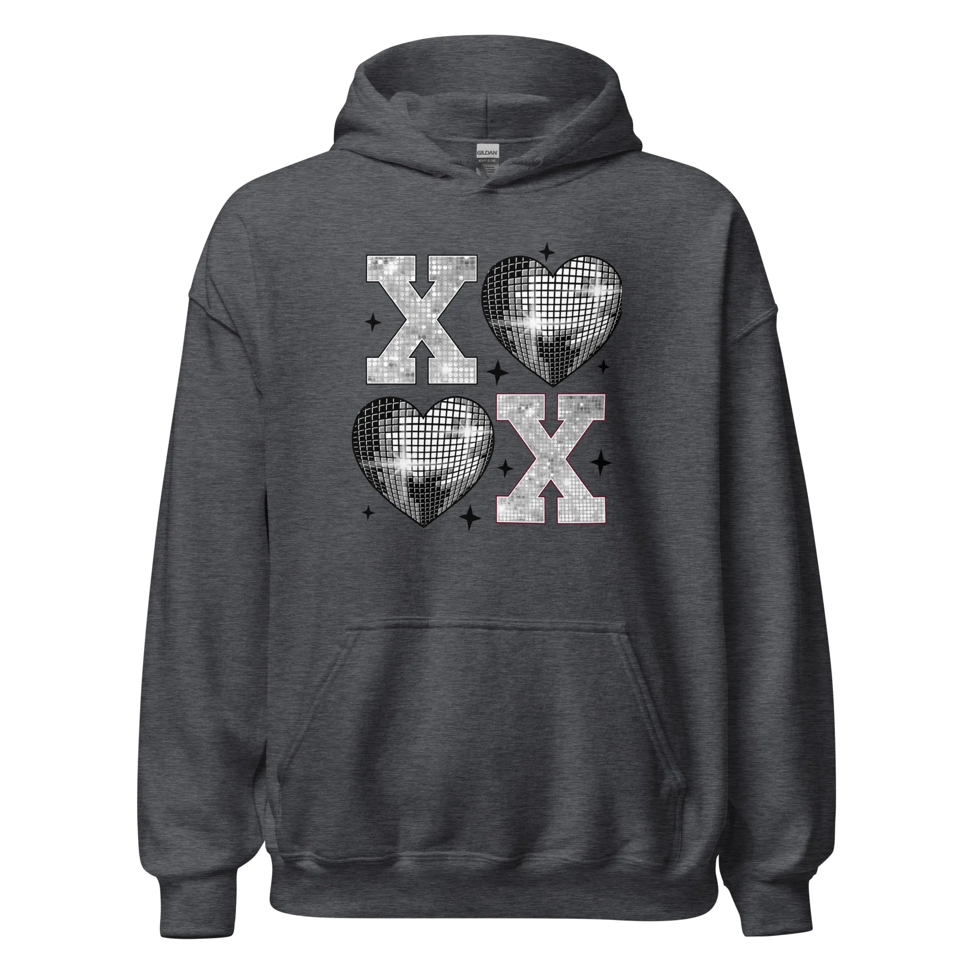 XOXO Silver - Cozy Valentine’s Day Hoodie – Romantic Designs for 2025