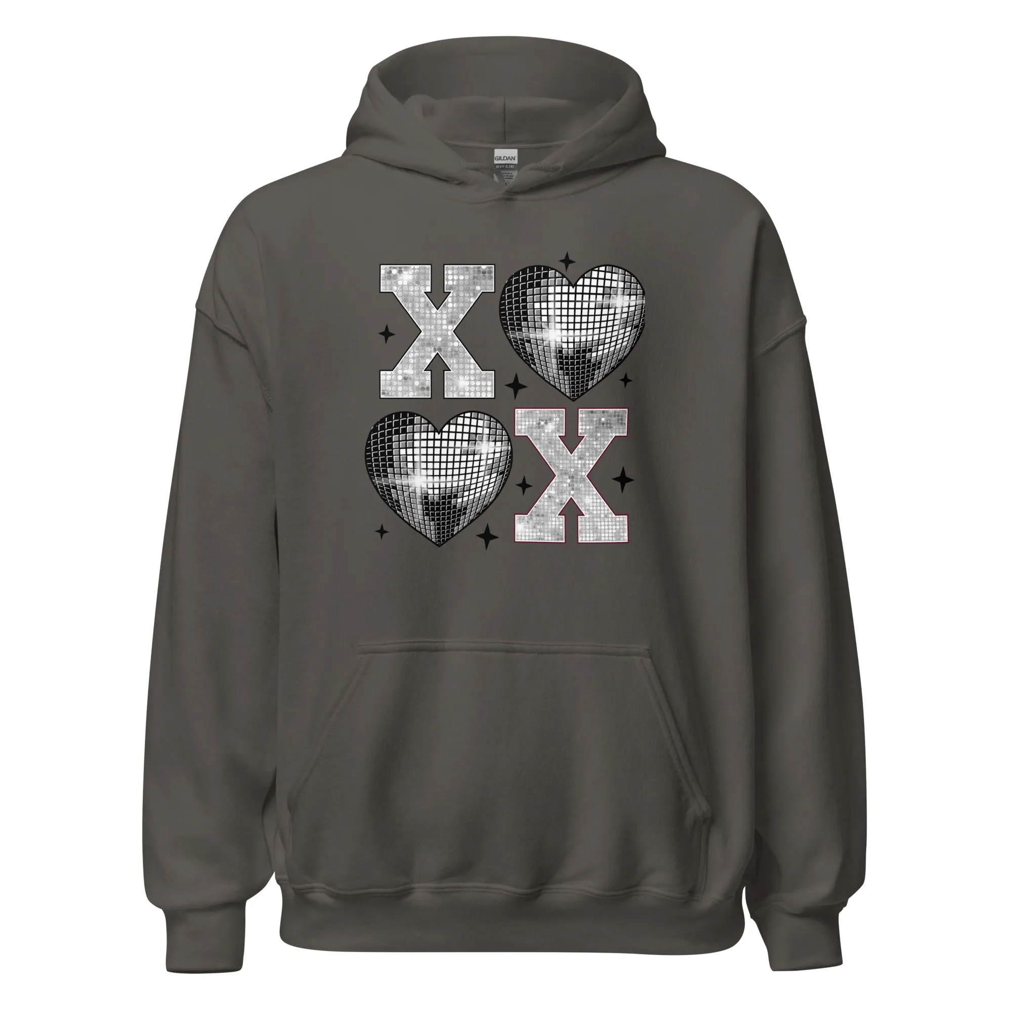 XOXO Silver - Cozy Valentine’s Day Hoodie – Romantic Designs for 2025