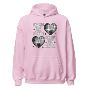 XOXO Silver - Cozy Valentine’s Day Hoodie – Romantic Designs for 2025