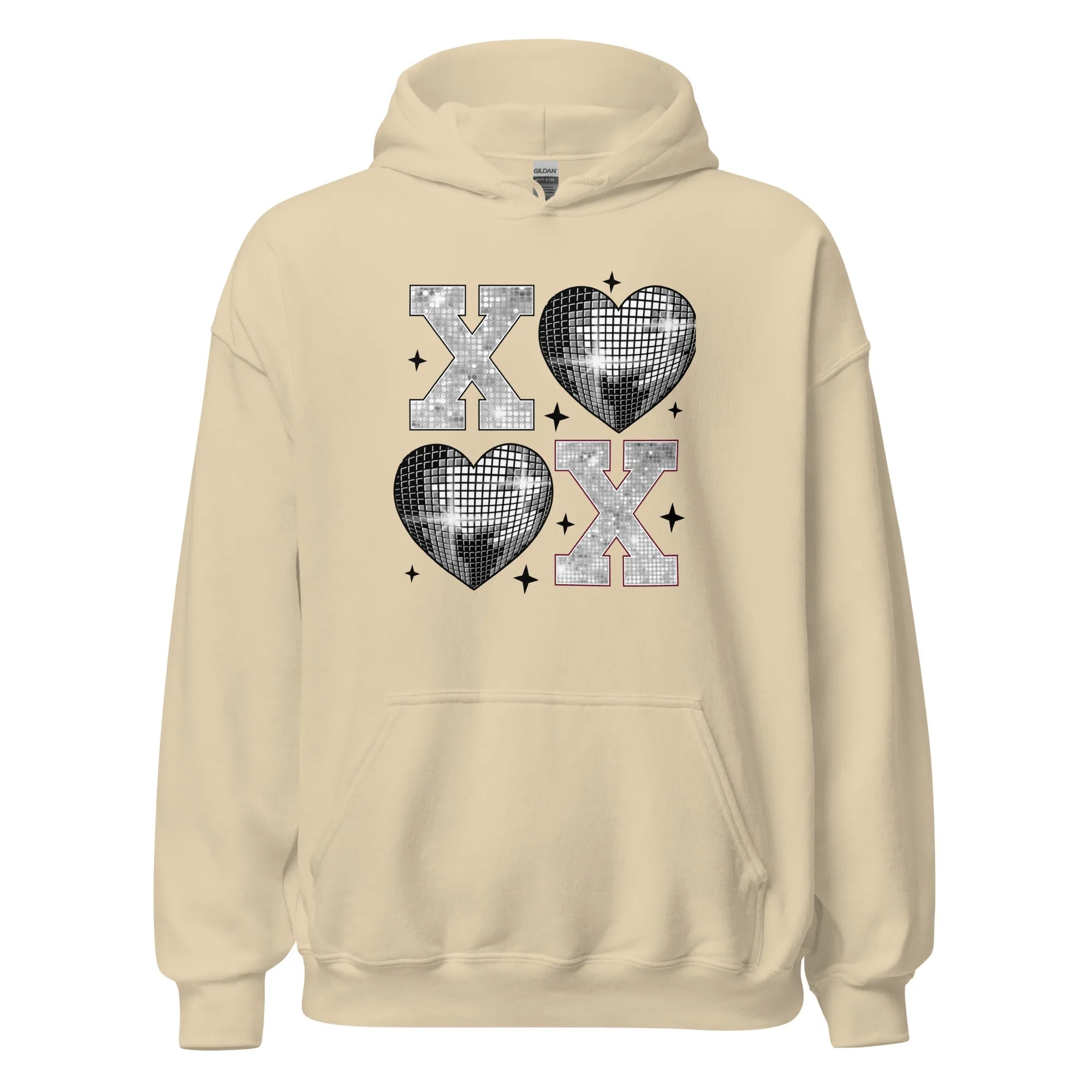 XOXO Silver - Cozy Valentine’s Day Hoodie – Romantic Designs for 2025