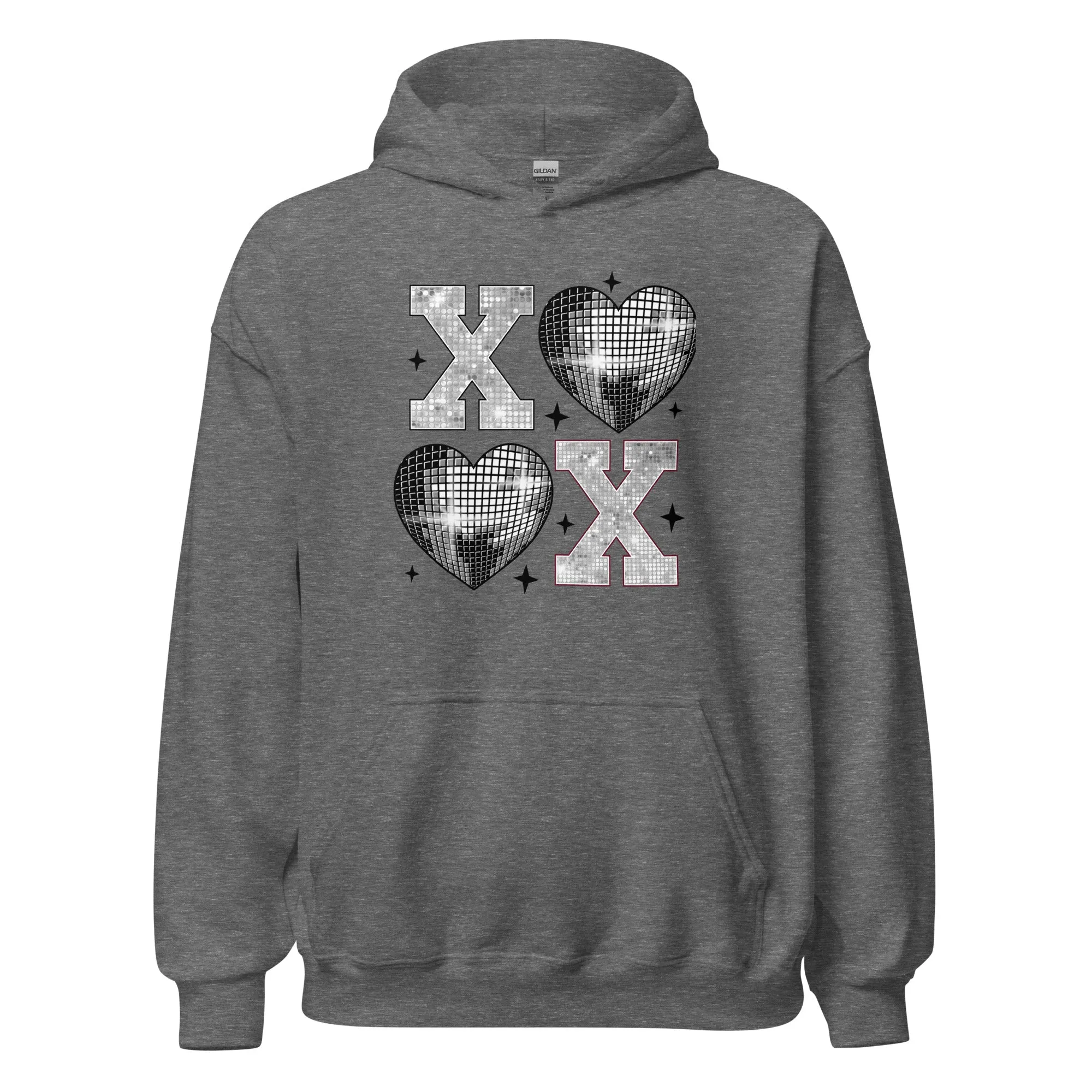 XOXO Silver - Cozy Valentine’s Day Hoodie – Romantic Designs for 2025
