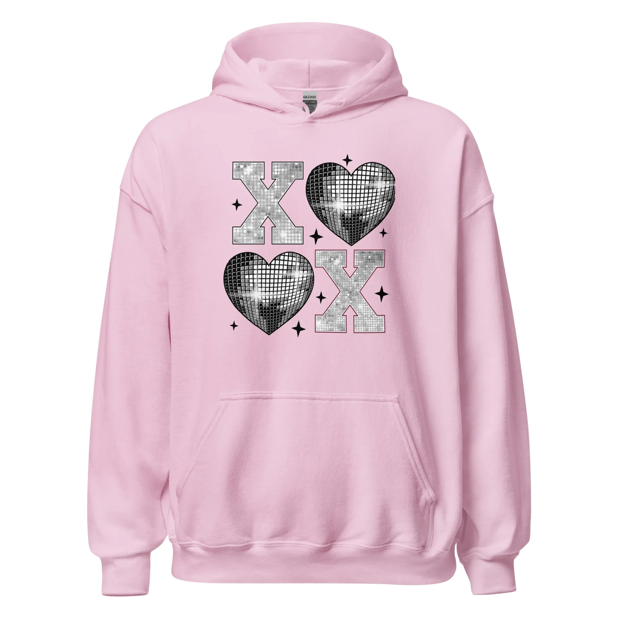 XOXO Silver - Cozy Valentine’s Day Hoodie – Romantic Designs for 2025