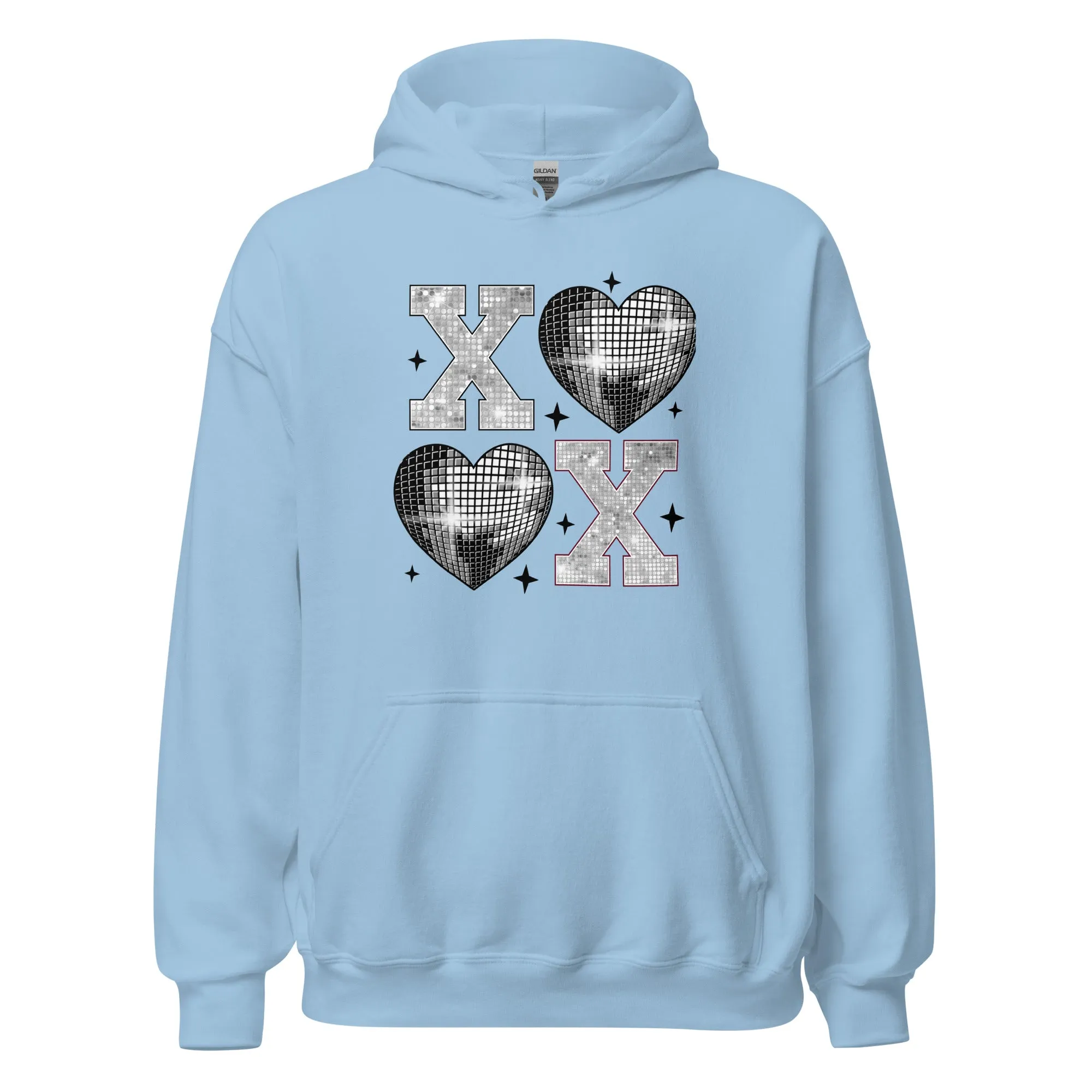 XOXO Silver - Cozy Valentine’s Day Hoodie – Romantic Designs for 2025