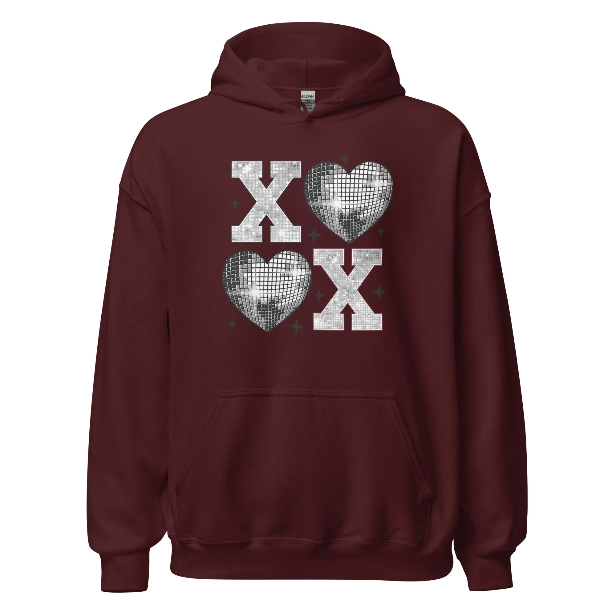 XOXO Silver - Cozy Valentine’s Day Hoodie – Romantic Designs for 2025