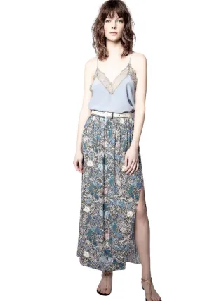 Zadig & Voltaire Josia Wild Garden Skirt- Mackintosh