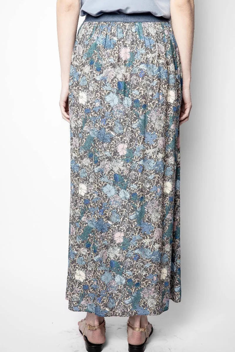 Zadig & Voltaire Josia Wild Garden Skirt- Mackintosh