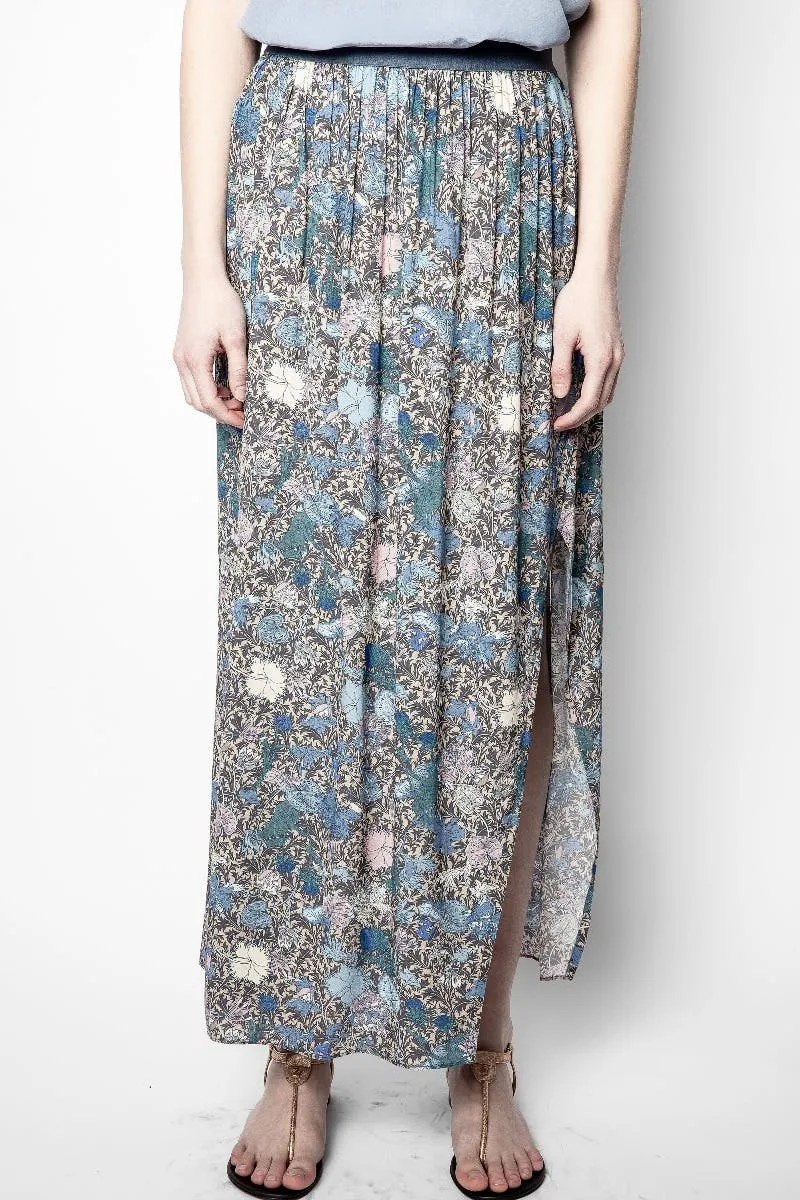 Zadig & Voltaire Josia Wild Garden Skirt- Mackintosh