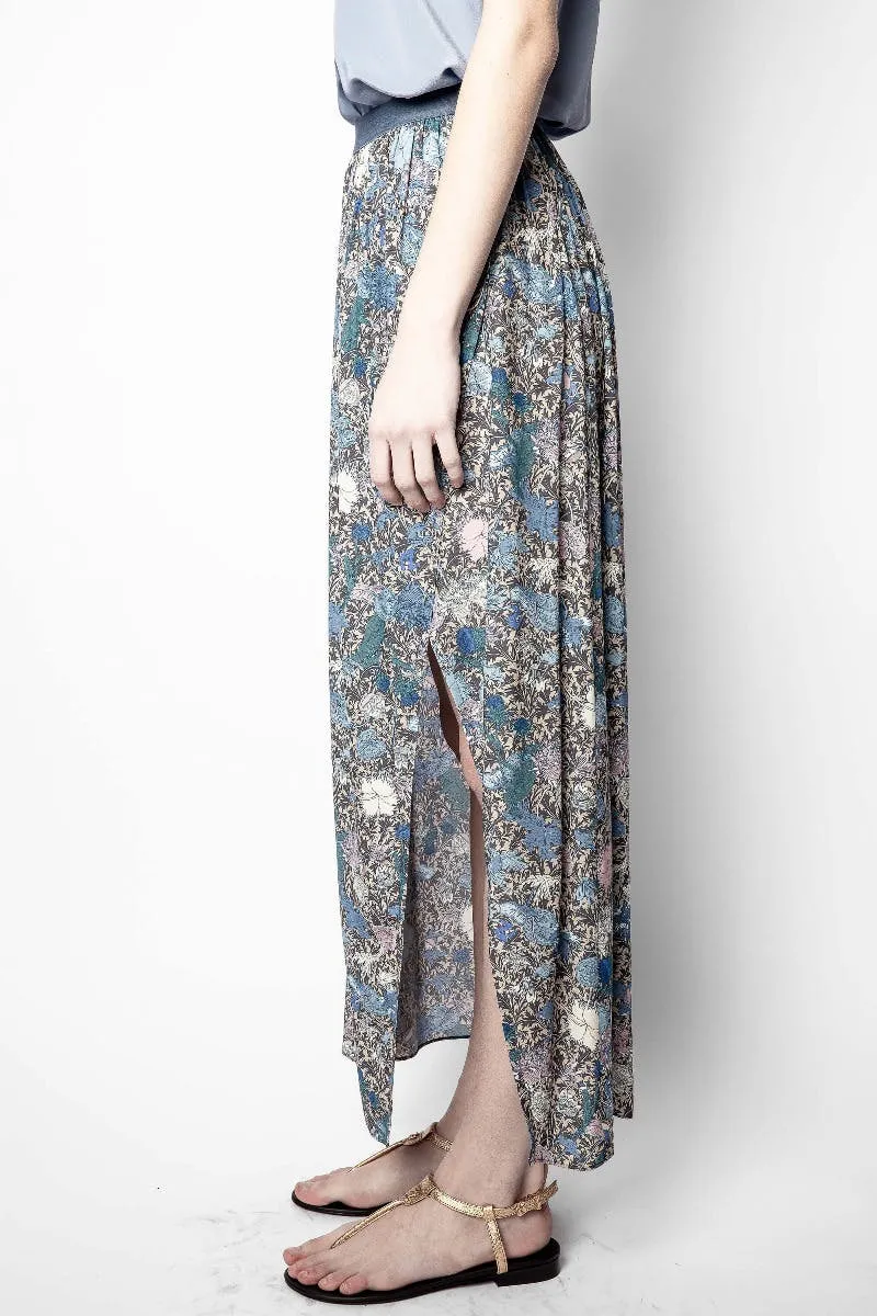 Zadig & Voltaire Josia Wild Garden Skirt- Mackintosh