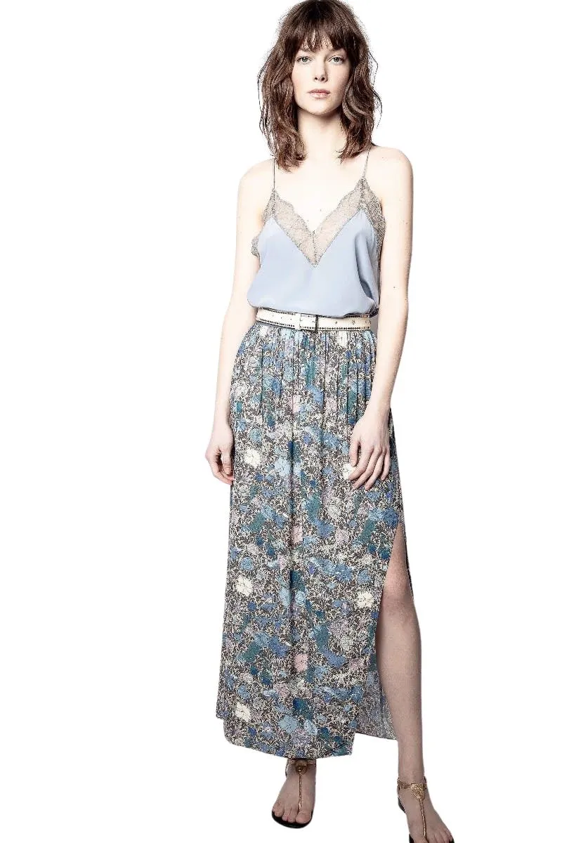 Zadig & Voltaire Josia Wild Garden Skirt- Mackintosh